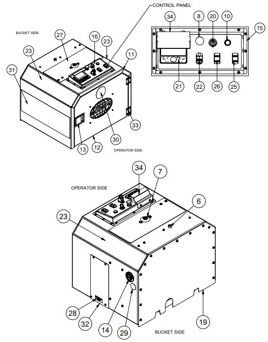 AW16-B Control Cabinet Assembly Parts By Allen Engineering