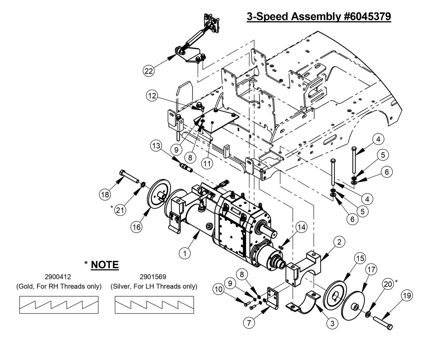 CC4144DXL-3 3-Speed Assembly