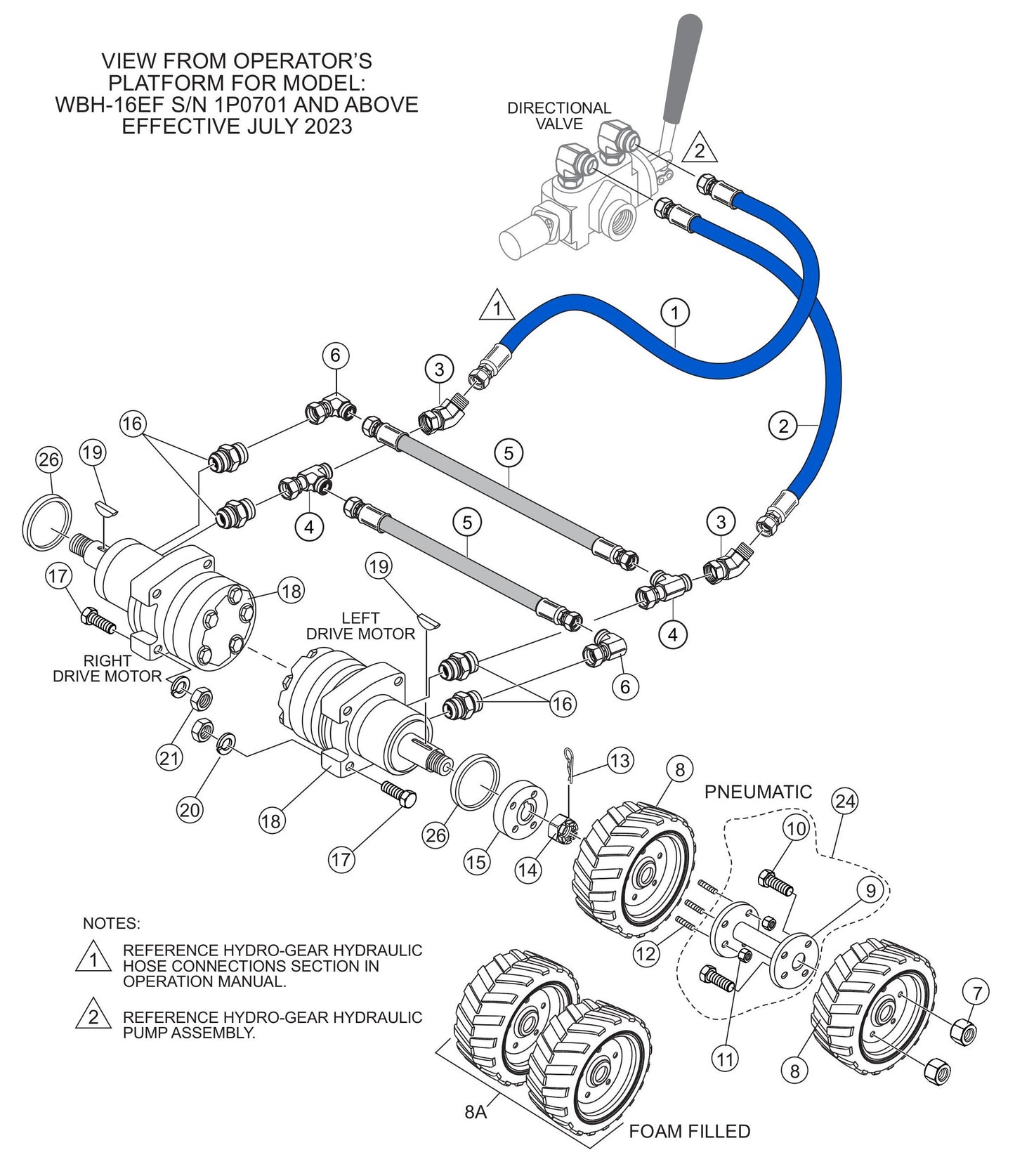 WBH-16 Hydraulic Drive 2 Assembly Parts by Multiquip Whiteman