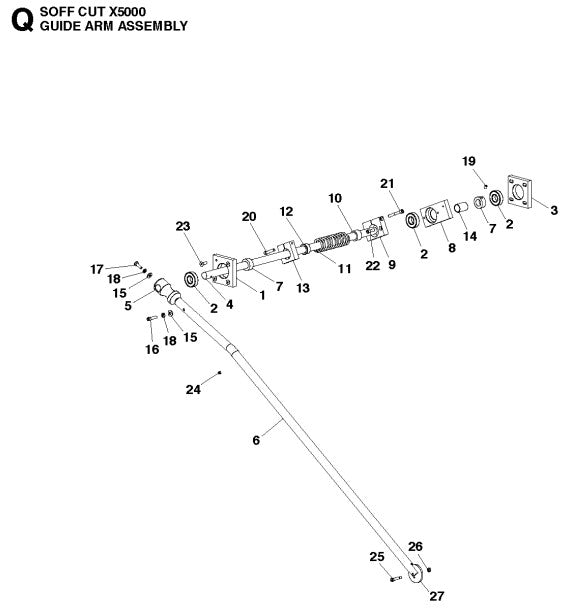 Guide Arm Assembly Parts For Soff Cut X5000 by Husqvarna