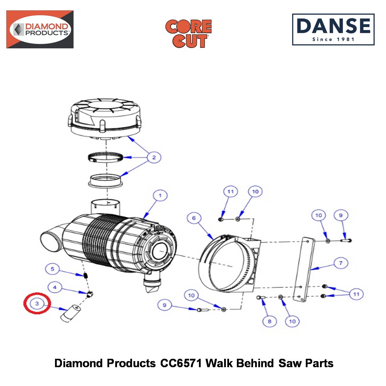 Restriction Indicator 2500423 Fits Core Cut CC6571 Walk Behind Saw By Diamond Products