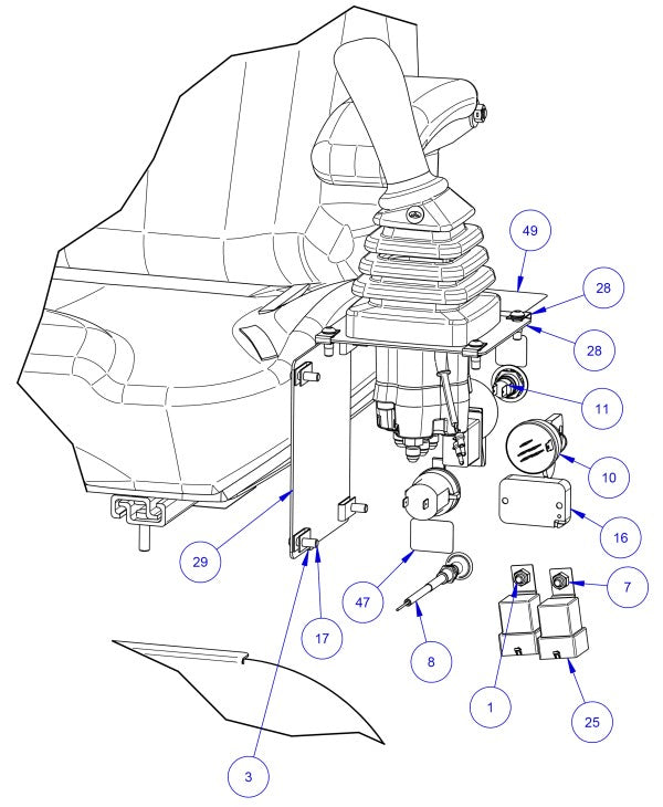 MP245 (pre 2021) Seat Frame Assembly Parts by Allen Engineering