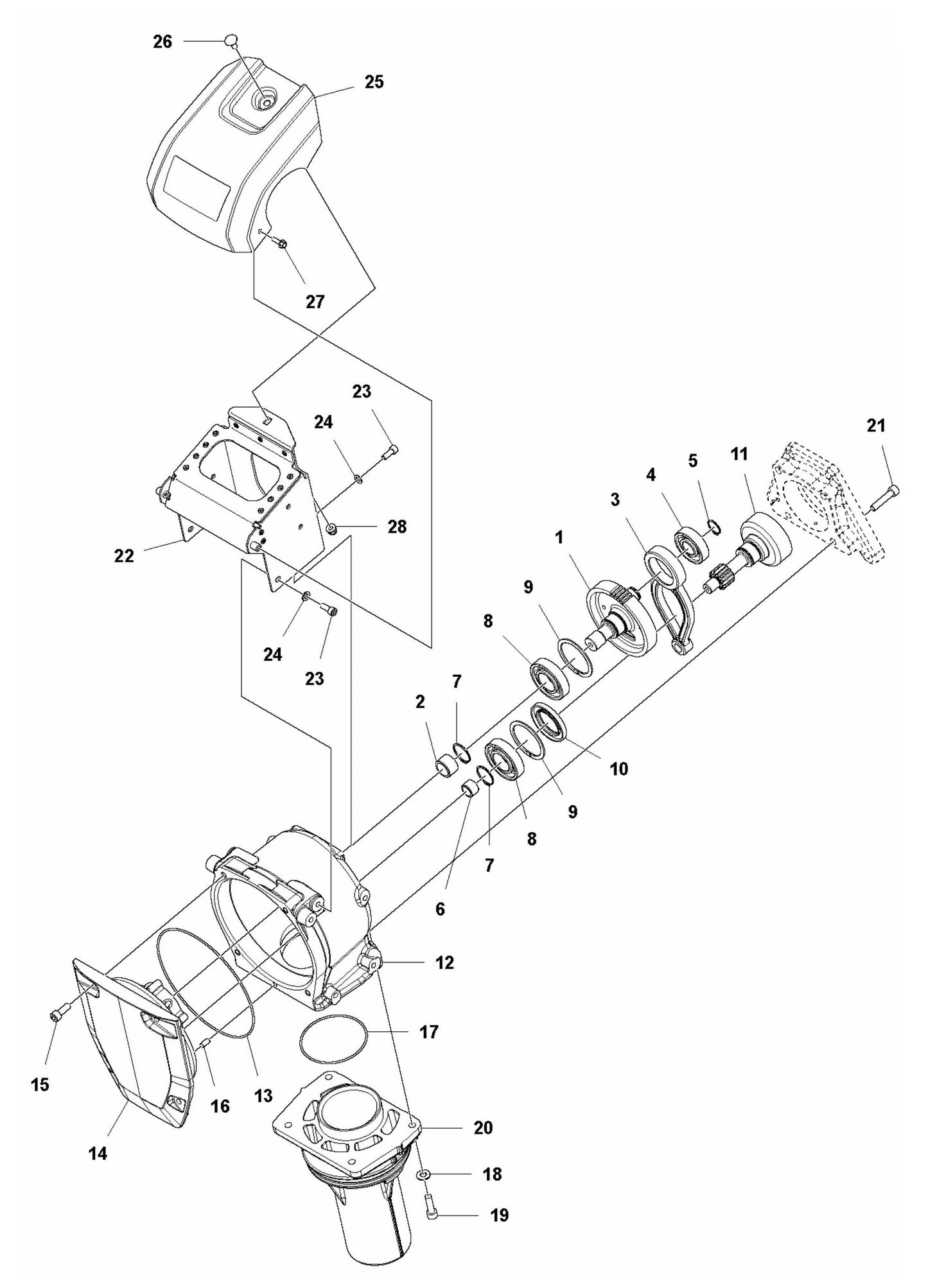 LT 8005 Transmission Assembly Parts by Husqvarna