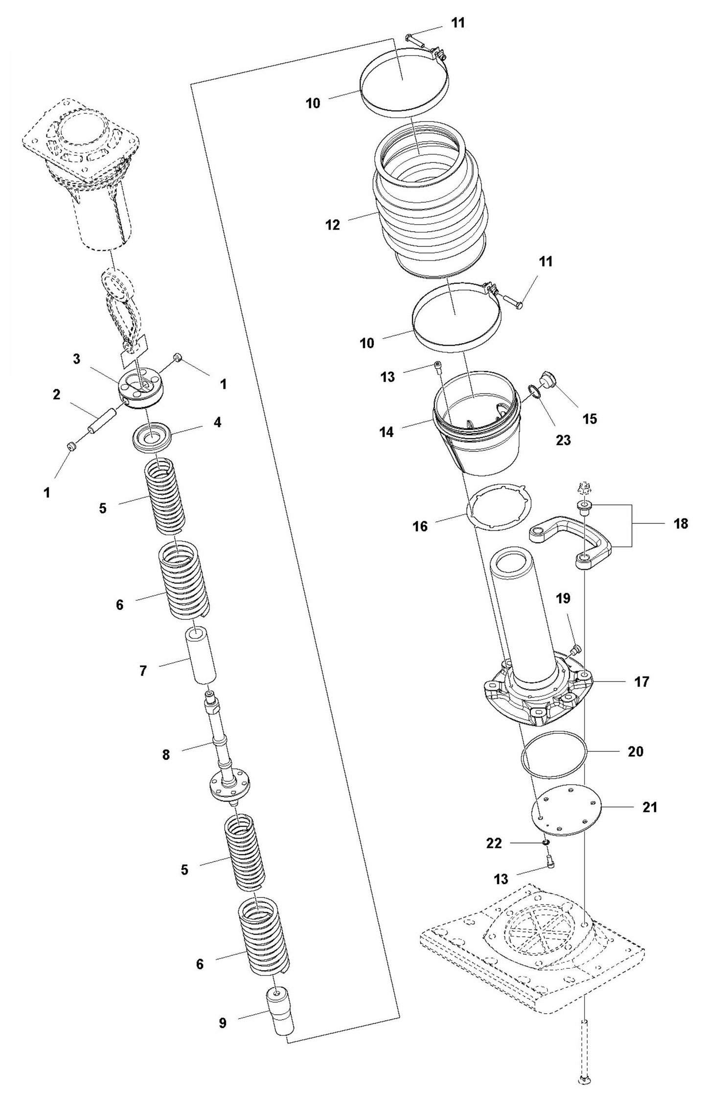 LT 8005 Spring Unit Assembly Parts by Husqvarna