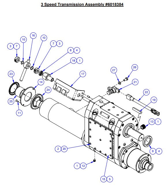C5048DCV-3 3 Speed Transmission Assembly Parts