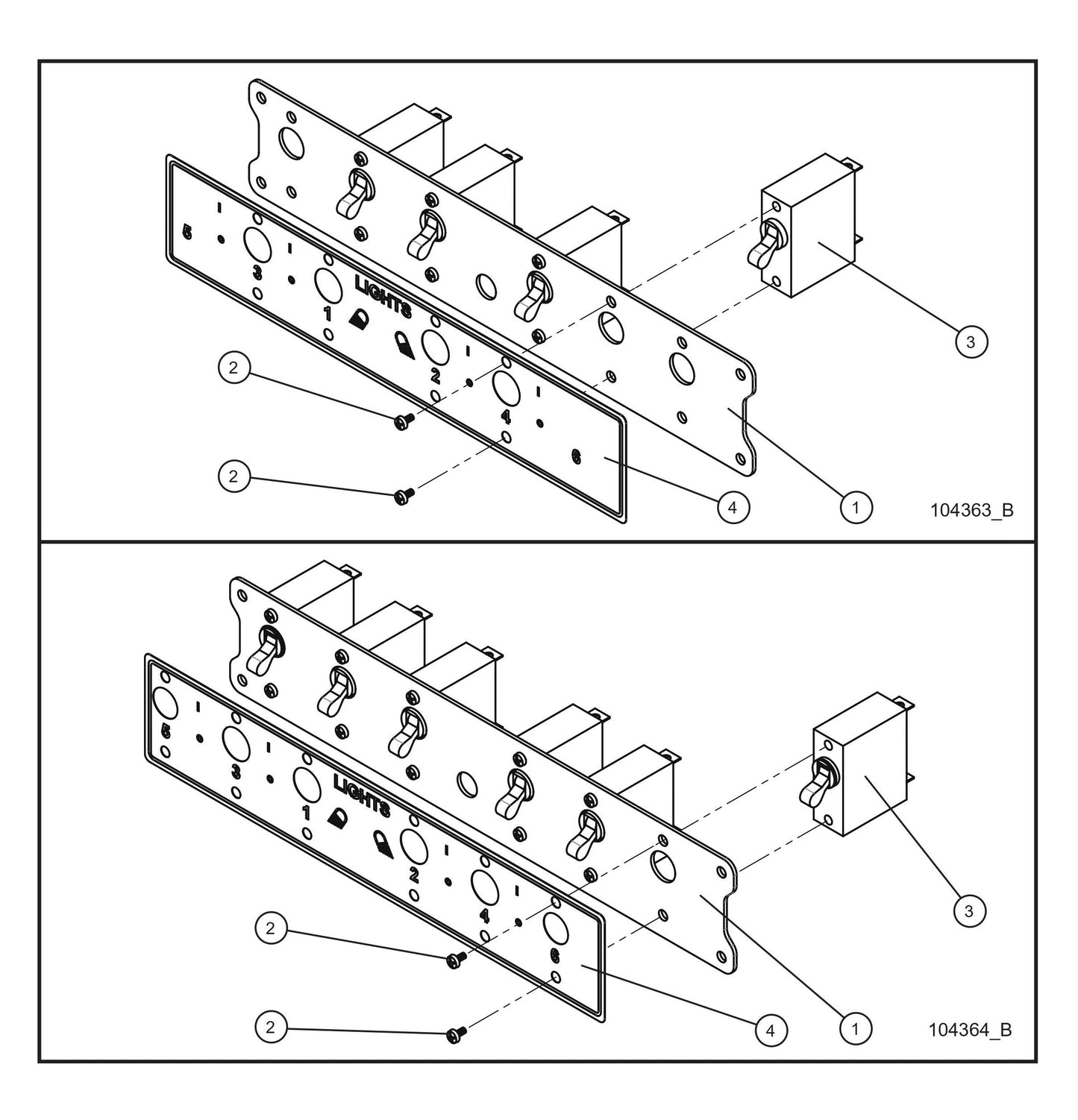 4/6 Light Switch Panel Parts By Allmand