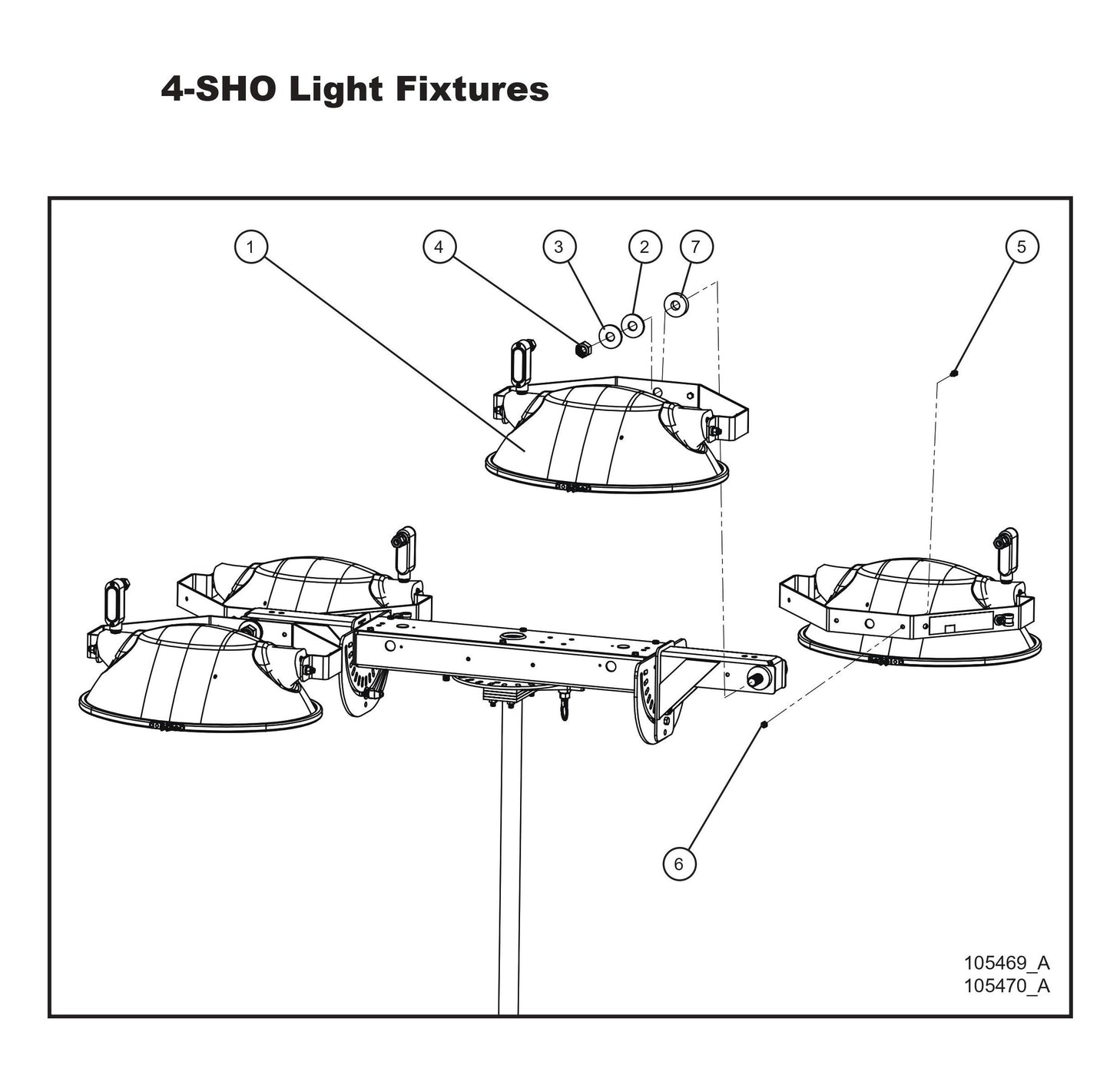 4-SHO Light Fixtures Parts By Allmand