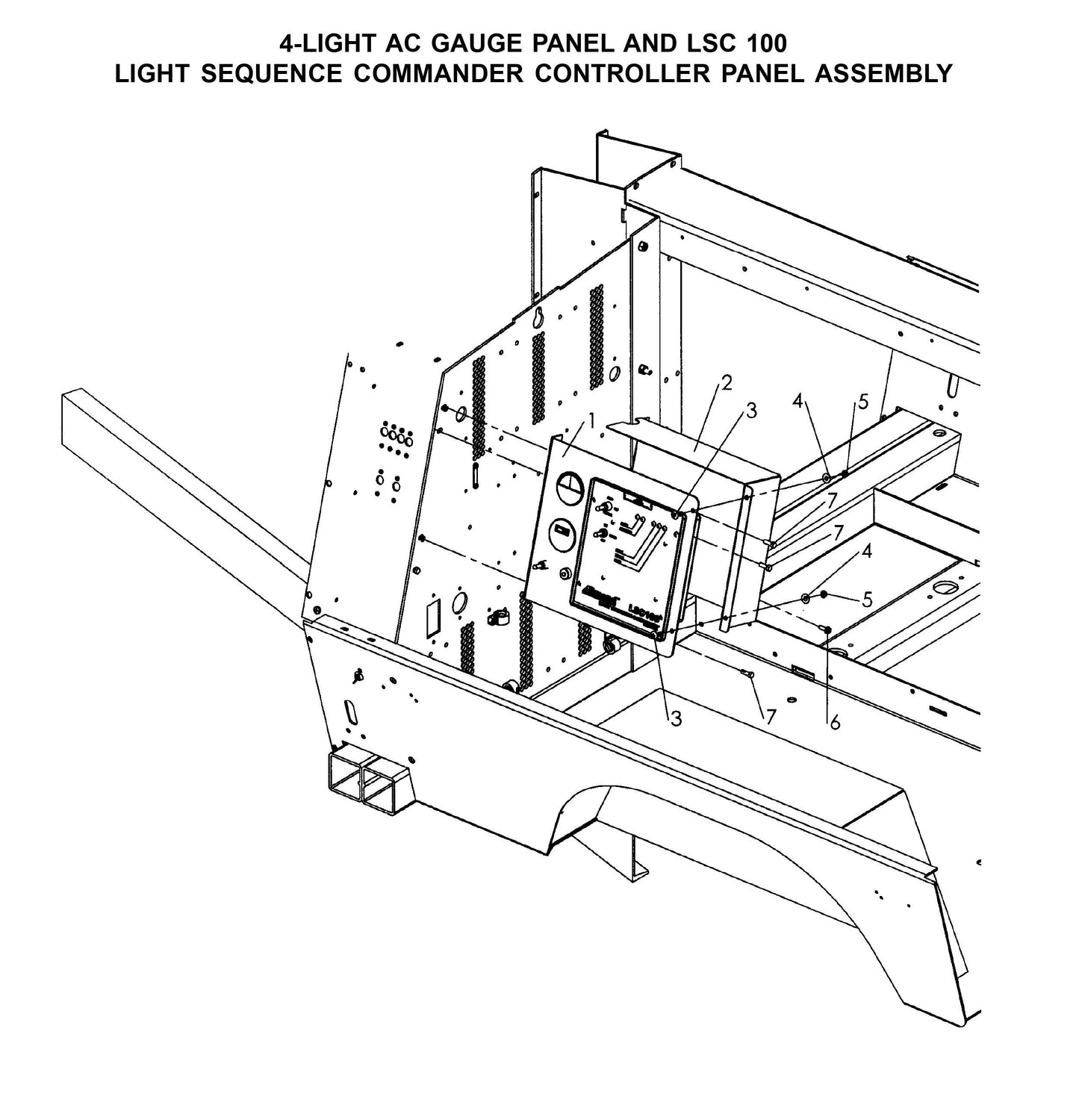 V-Series Maxi-Lite 15-20KW-4-Light AC Gauge Panel And LSC 100 Parts By Allmand