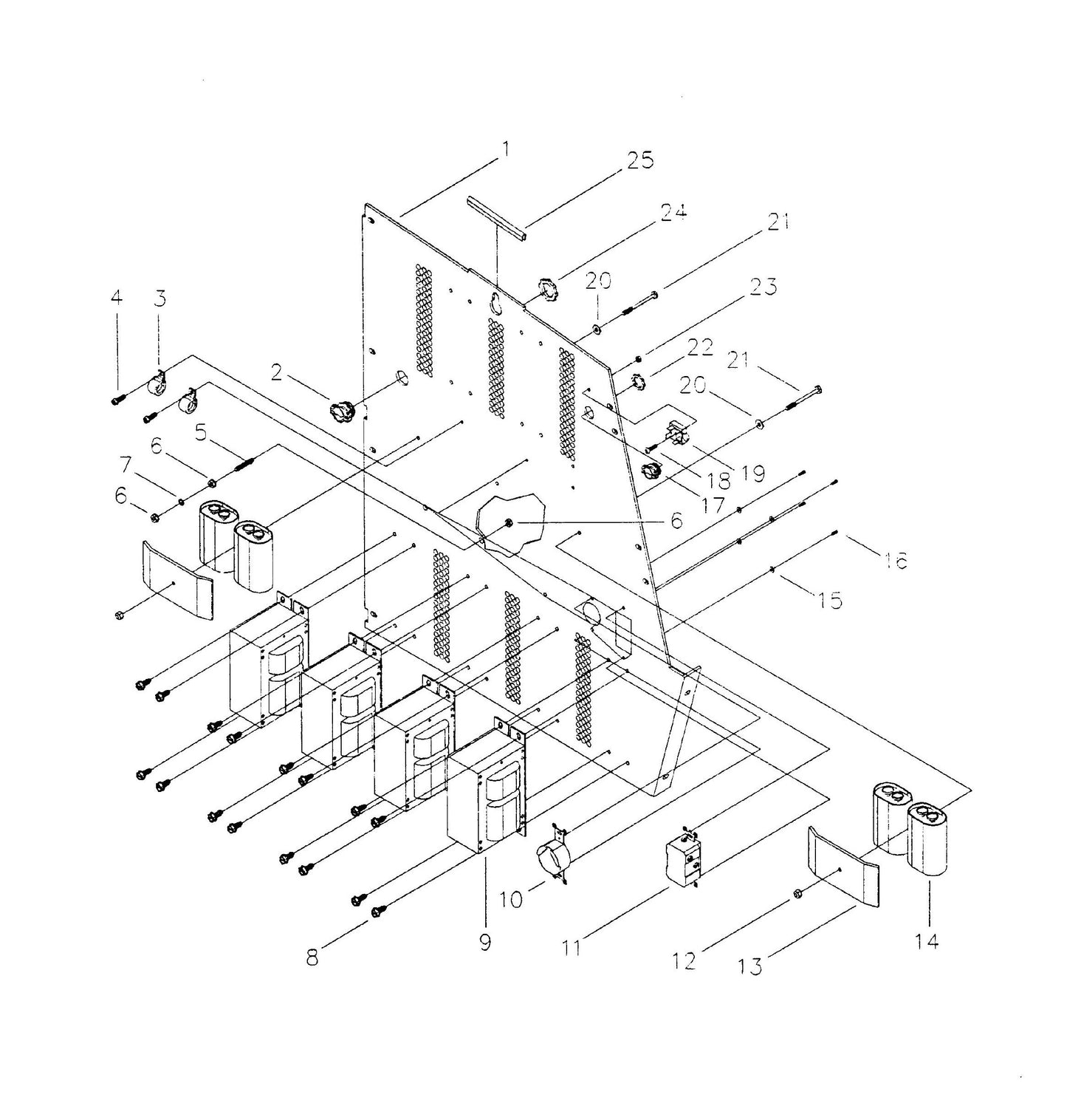 Maxi-Lite Laydown 6-8KW-4-Light Ballast Assembly Parts By Allmand