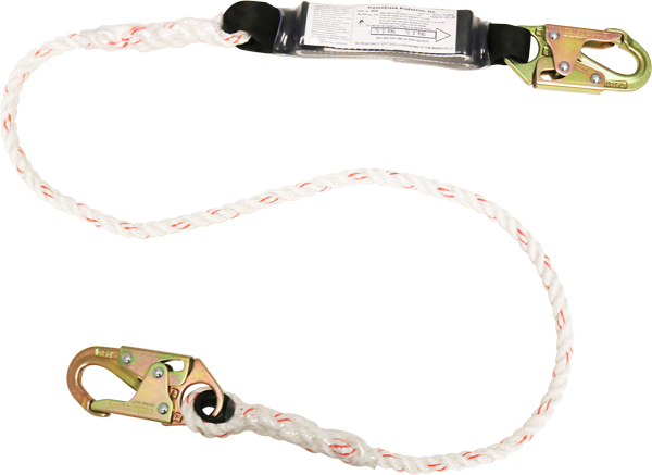 400A 6' Shock Absorbing rope lanyard Yellow by FrenchCreek Production