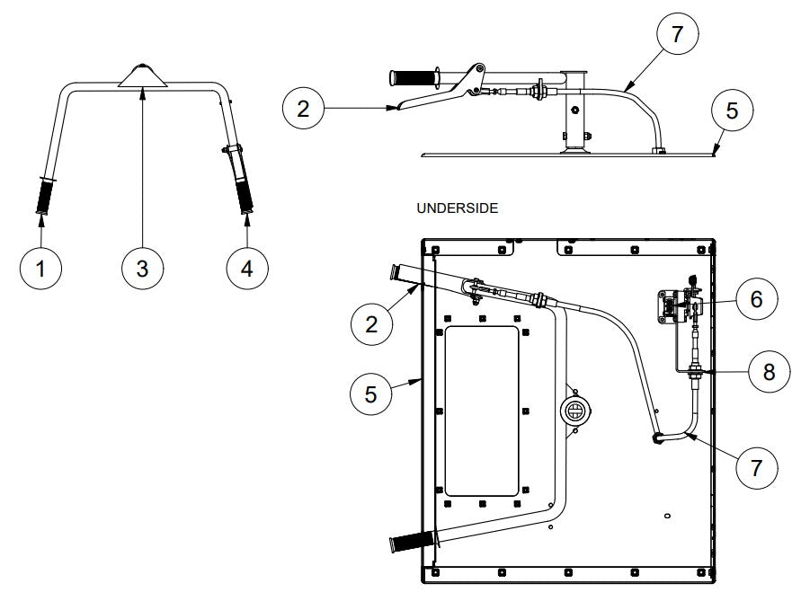 AW16-B Handle Bar & Throttle Assembly Parts By Allen Engineering