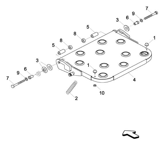 AT19S 01-03 Foot Board Assembly Parts By Allen Engineering