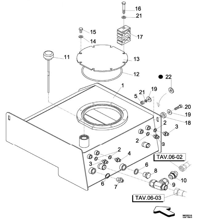 AT19S 02-01 Hydraulic Tank Assembly Parts By Allen Engineering