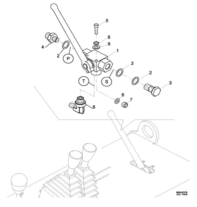 AT19S 04-03 Operator Controls: Brake Lever Assembly Parts By Allen Engineering