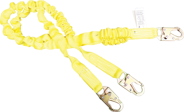 420AS Dual-leg tubular shock absorbing lanyard Yellow by FrenchCreek Production