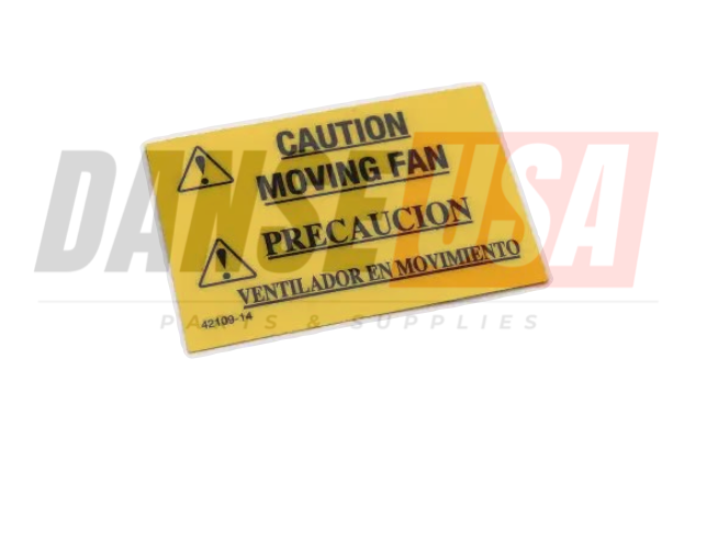 42109-14 Decal, Caution Fan by Allen Enginnering