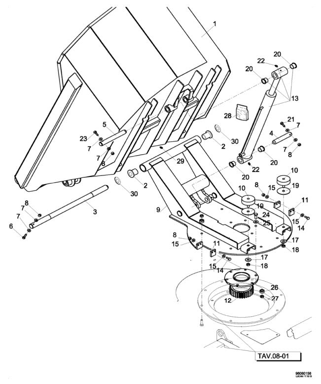 AT19S 08-02 Bucket Tipping Assembly Parts By Allen Engineering