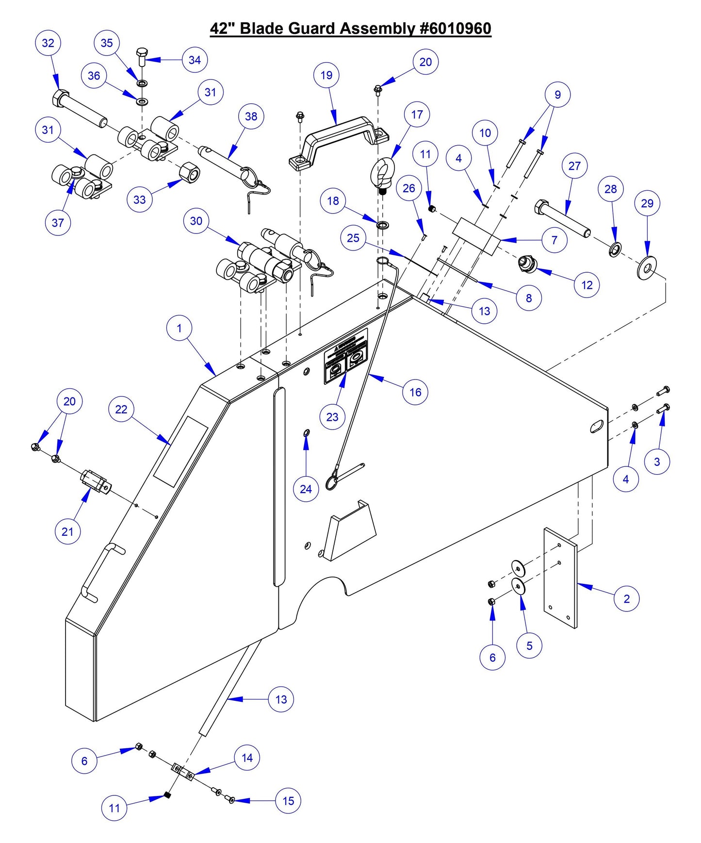 CC5049 42'' Blade Guard Assembly