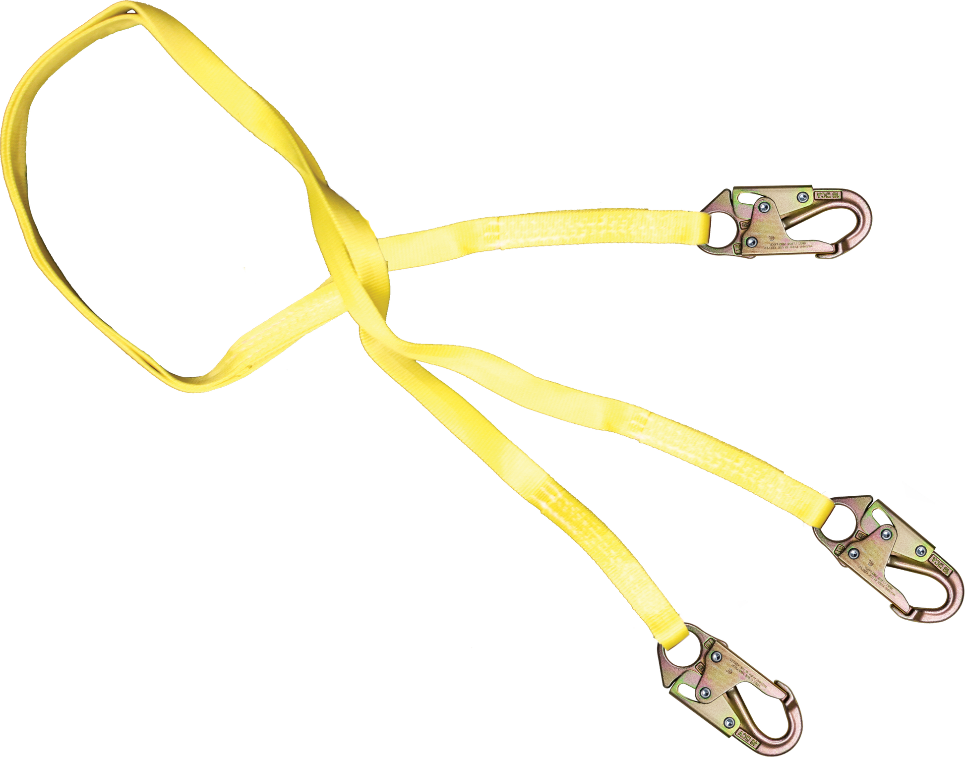 440 Dual-leg web lanyard, non energy-absorbing Yellow by FrenchCreek Production