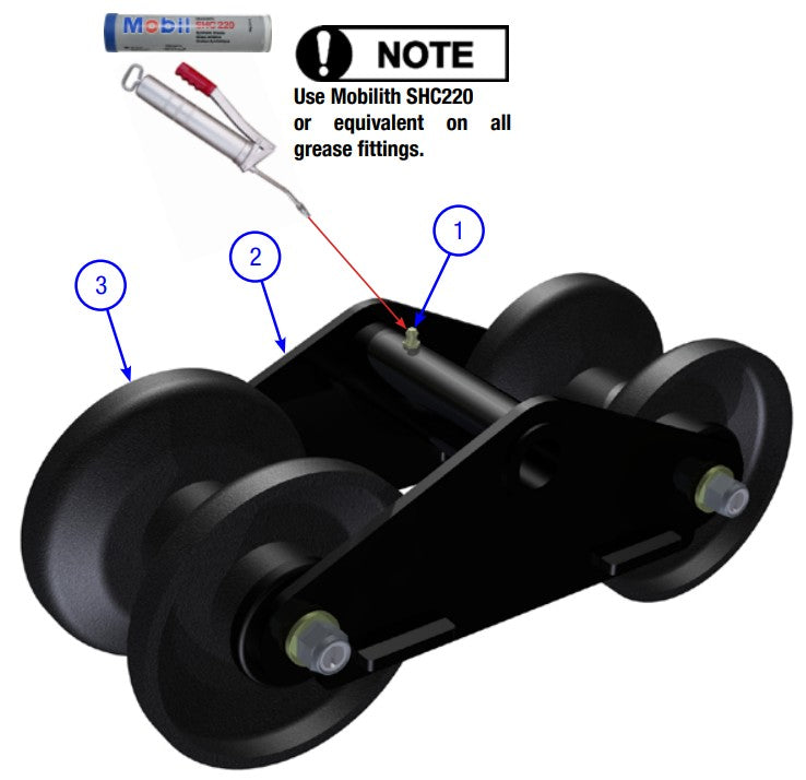 AT16 Track Bogey Assembly Parts By Allen Engineering