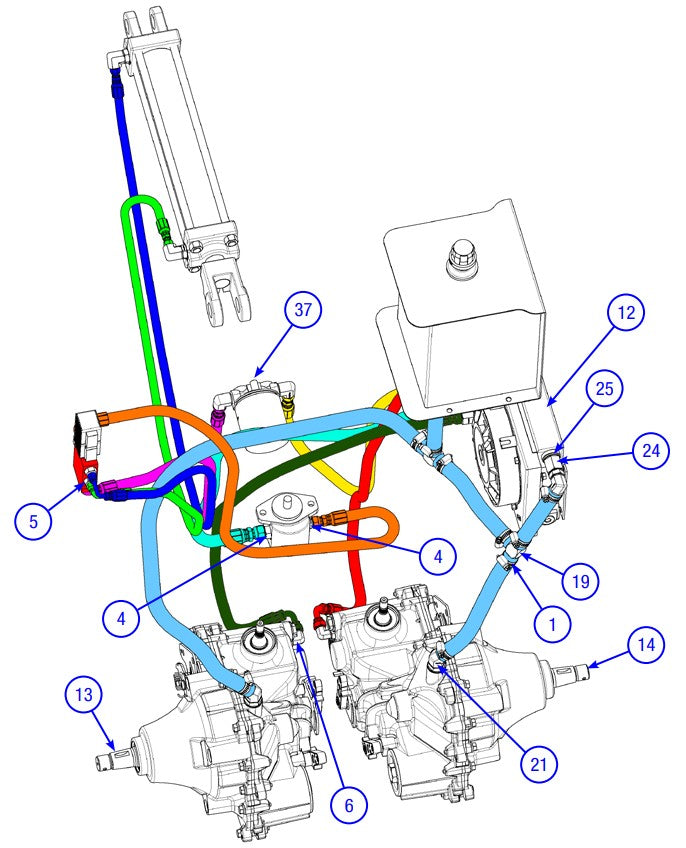 AT16 Hydraulic System Assembly Parts By Allen Engineering