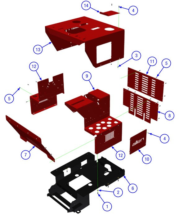 AT16 Cabinet Assembly Parts By Allen Engineering