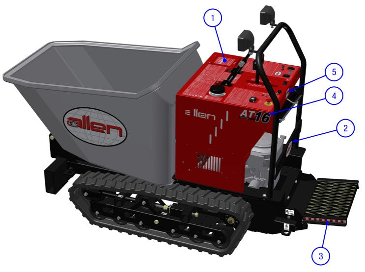 AT16 Decal Layout (Left Side) Assembly Parts By Allen Engineering