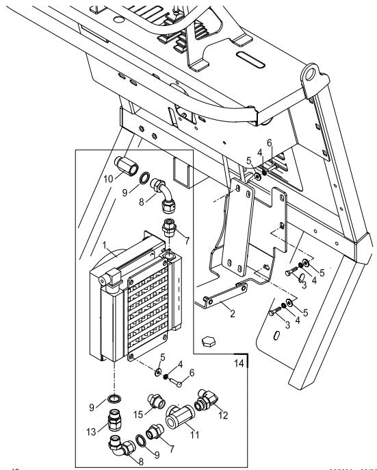 AT14F & AT14S Hydraulic Cooler Assembly Illustration Parts By Allen Engineering