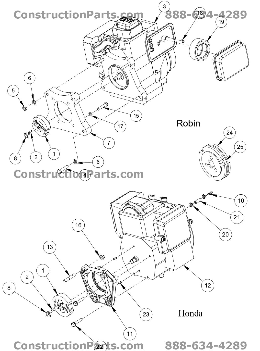 480/481 Engine Assembly Parts By MBW