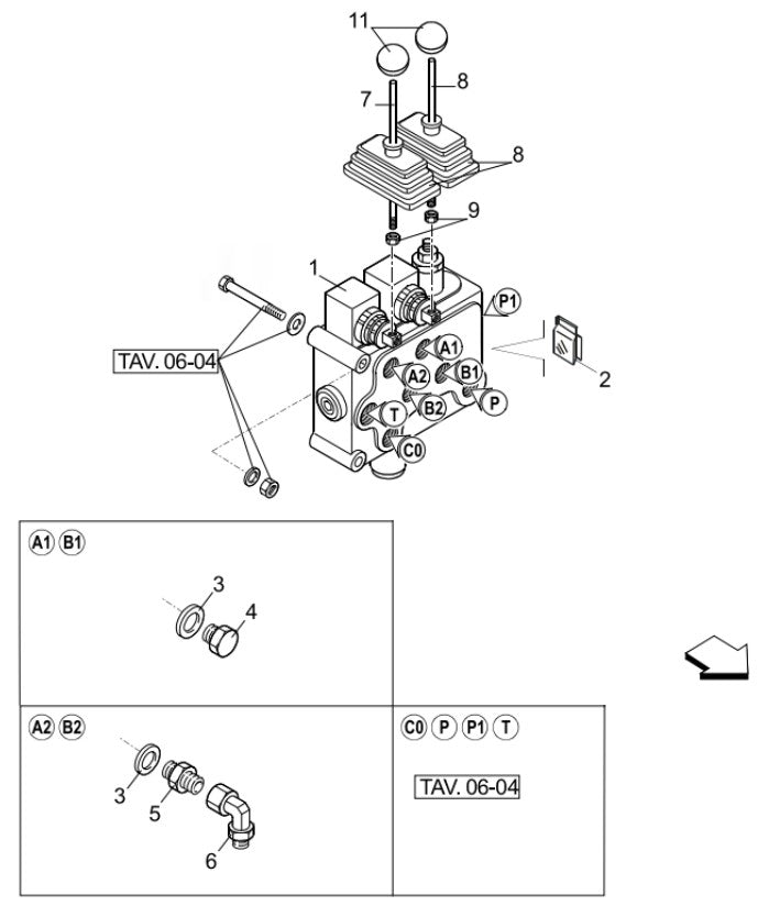 AT14F & AT14S Control Levers Illustration Parts By Allen Engineering