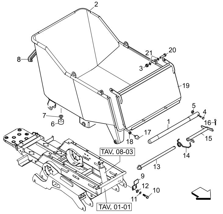 AT14F & AT14S AT12L Bucket Assembly Illustration Parts By Allen Engineering