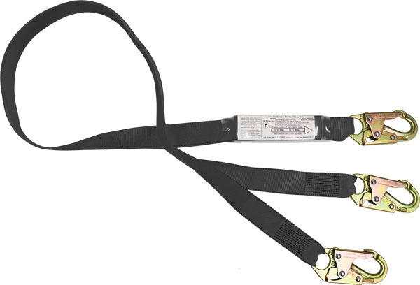 490AK-DL 6' Dual leg shock absorbing Kevlar lanyard.  Yellow by FrenchCreek Production