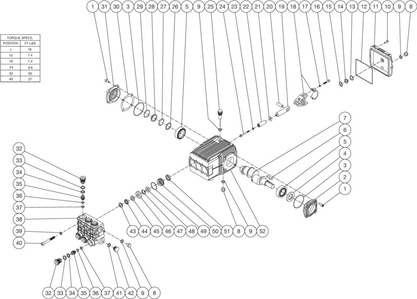 HS-4004, HVS-4004 Series Pump Assembly Parts by Mi-T-M
