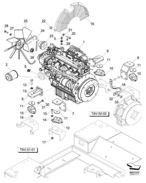 02-01 Engine Supports Assembly Parts-ATD5000 By Allen Engineering