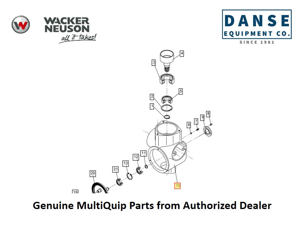 5000046318 Crank Case Complete fits BS30 Vibratory Rammers by Wacker Neuson
