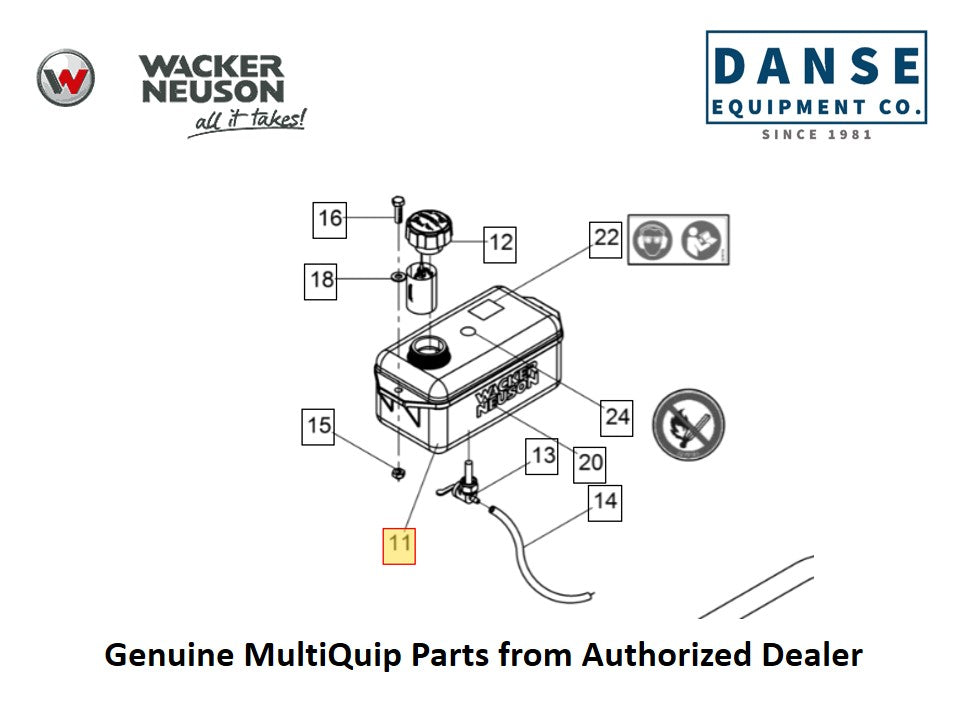 5000047515 Fuel Tank fits BS30 Vibratory Rammers by Wacker Neuson