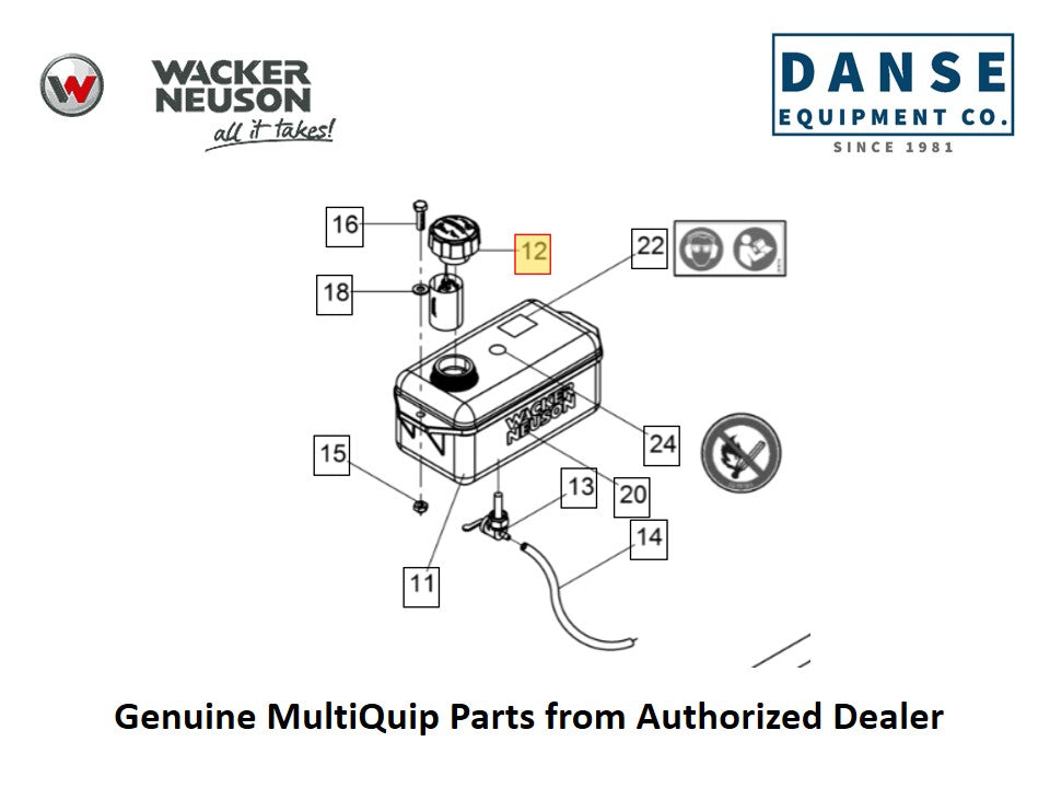5000163681 Fuel Tank Cap fits BS30 Vibratory Rammers by Wacker Neuson