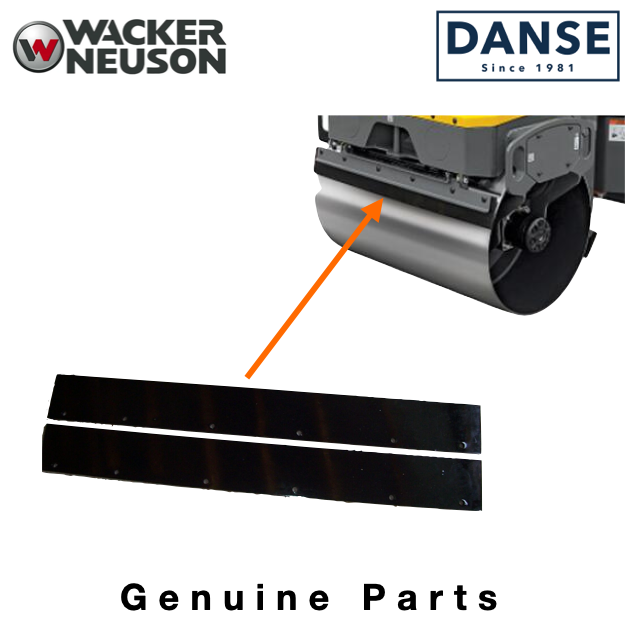 Scraper Bar Set of 2 for Wacker Neuson RD11A, RS12, RD16 Vibratory Roller 0183039 5000183039
