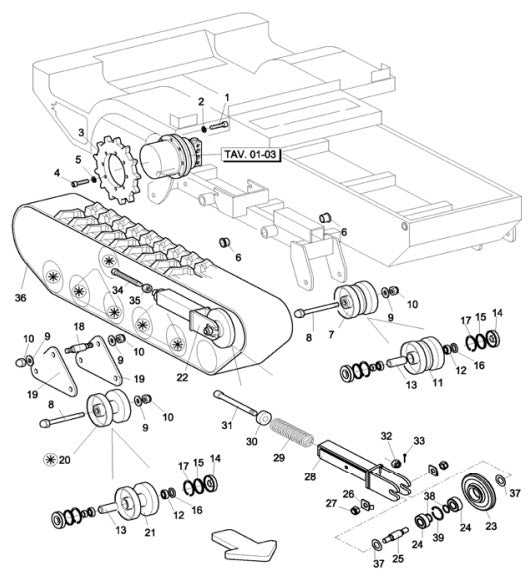 01-02 Rubber Tracks Assembly Parts-ATD3300 By Allen Engineering