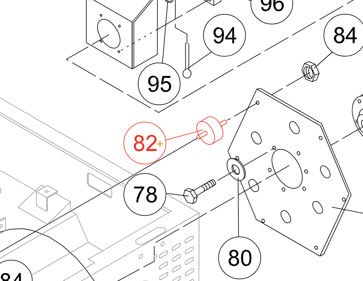 505985 Shock, Mount for AR13D Ride On Tandem Drum Roller with Diesel Engine by Multiquip