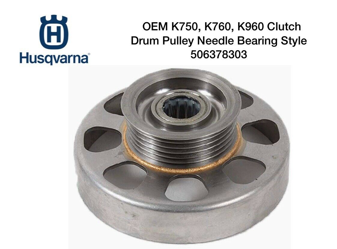Clutch Drum Pulley Needle Bearing Style for Husqvarna K750 K760 K960 Power Cutters 506378303