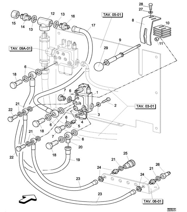 09B-01 Extra Hydraulic Service System Assembly Parts-ATD3300 By Allen Engineering
