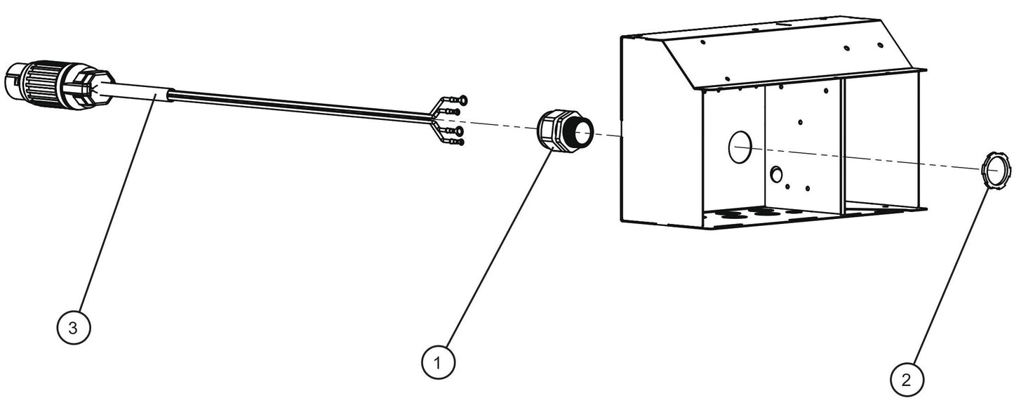 V Series Night-Lite Pro II 50AMP Auxiliary Outlet Parts By Allmand