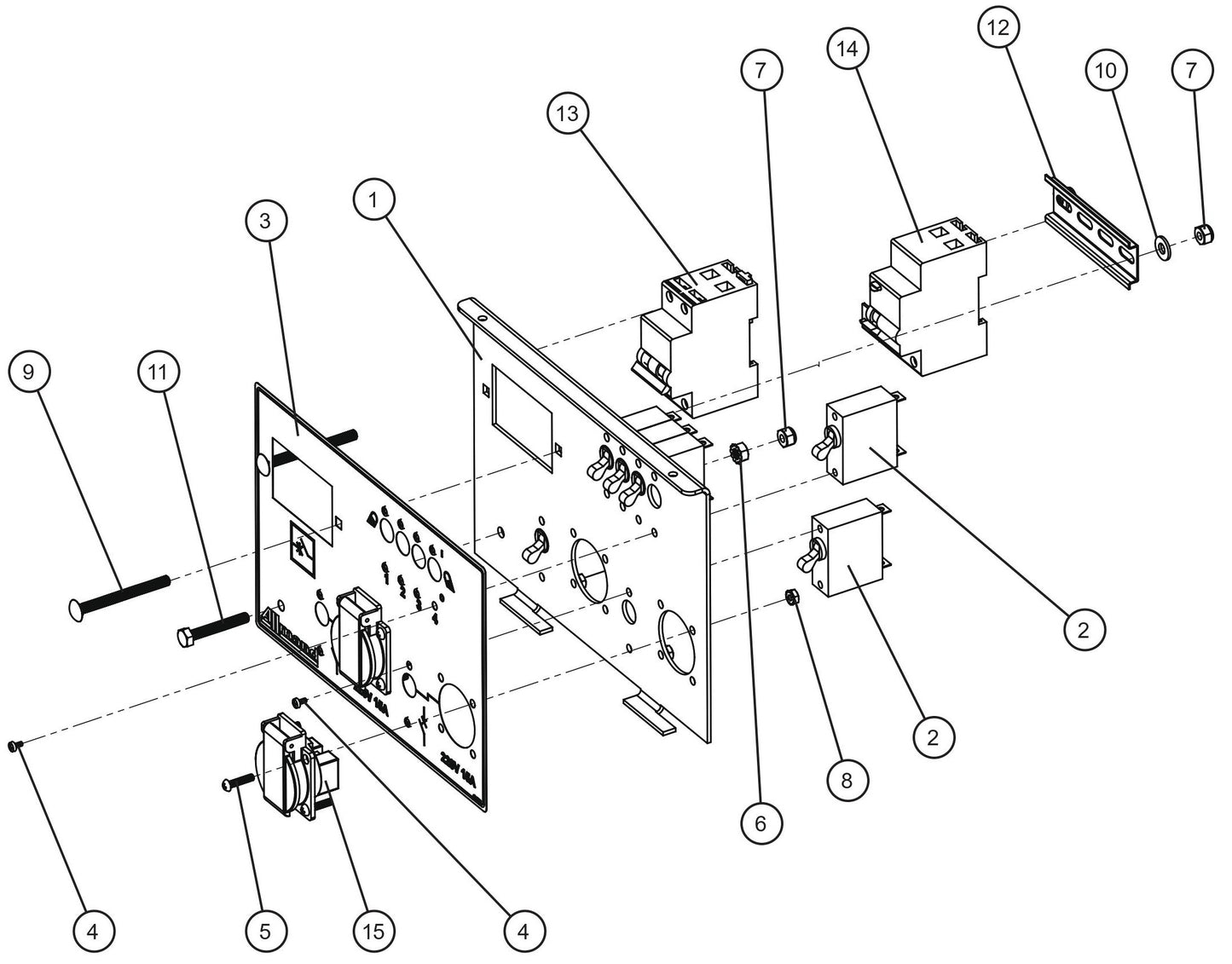 V Series Night-Lite Pro II 50Hz Schuko International Outlet Package Parts By Allmand