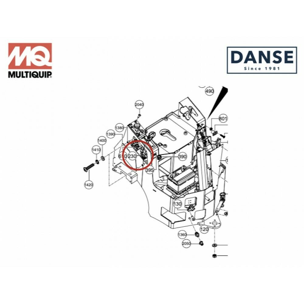 513324 Forward Reverse Travel Cable for AR13D Ride On Tandem Drum Roller with Diesel Engine by Multiquip