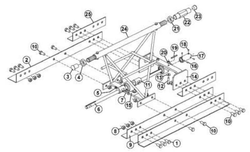 Assembly 2-1/2’ Section (MODELS 12 ECS & 12 ECA) By Allen Engineering