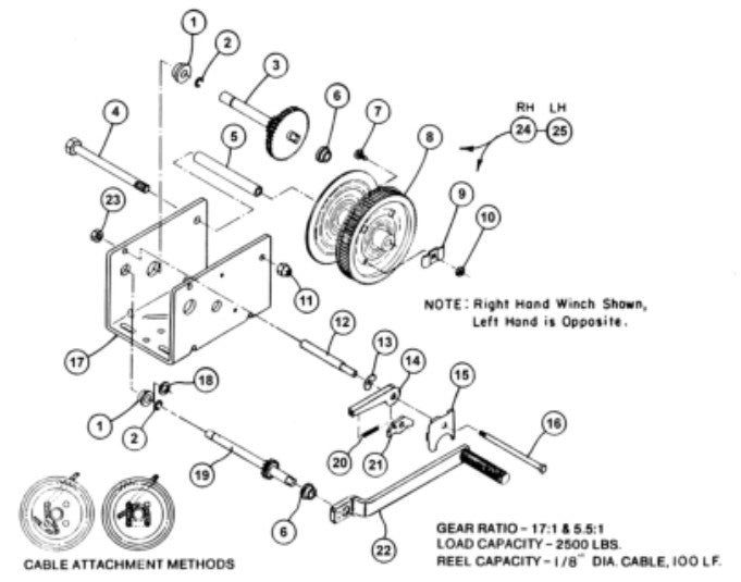 Winch Assembly Parts By Allen Engineering
