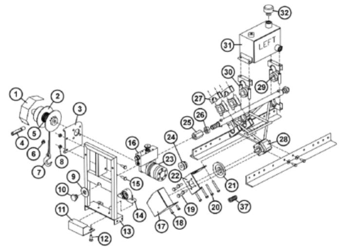 Hydraulic Winch Assembly (10QX) Parts By Allen Engineering