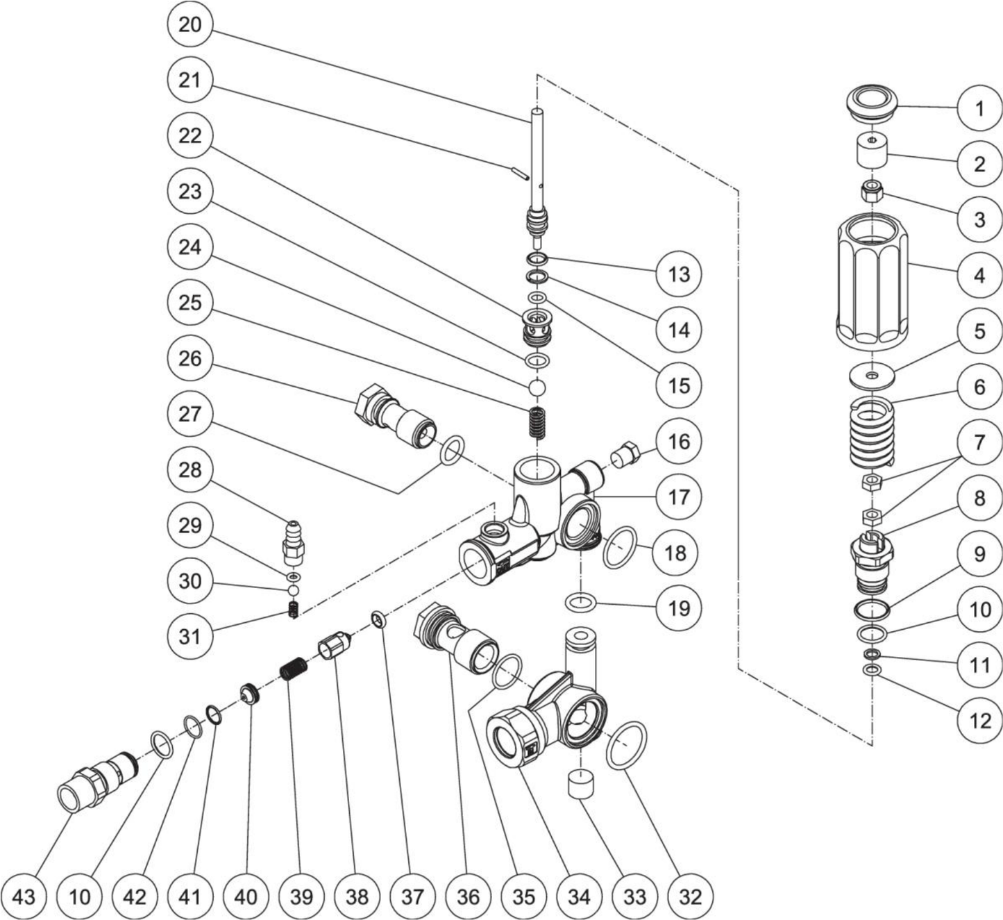 HSE-1002-2M11 Unloader Assembly Parts by Mi-T-M