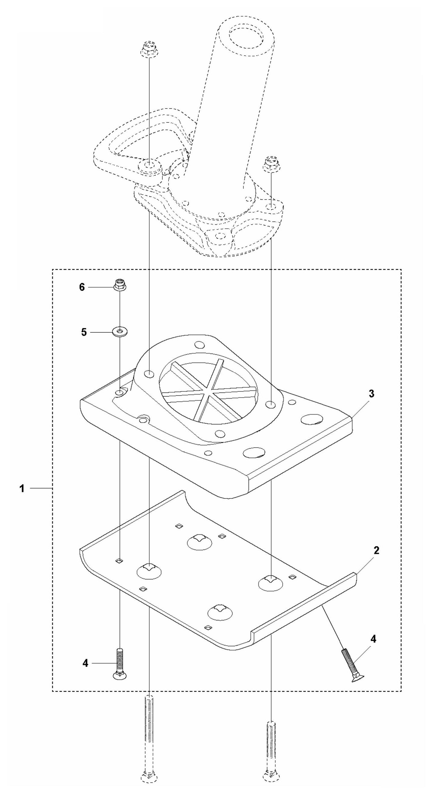 LT 5005 Foot 230 mm Assembly Parts by Husqvarna